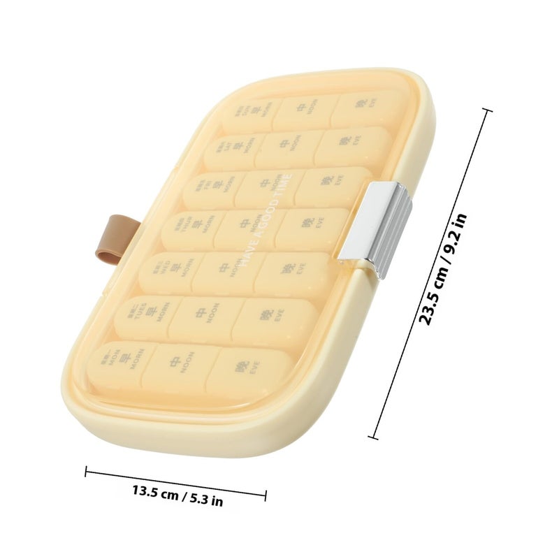 Large Portable Pill Organizer with Tight Closure Travel Medicine Case for Daily Supplements - Image 3