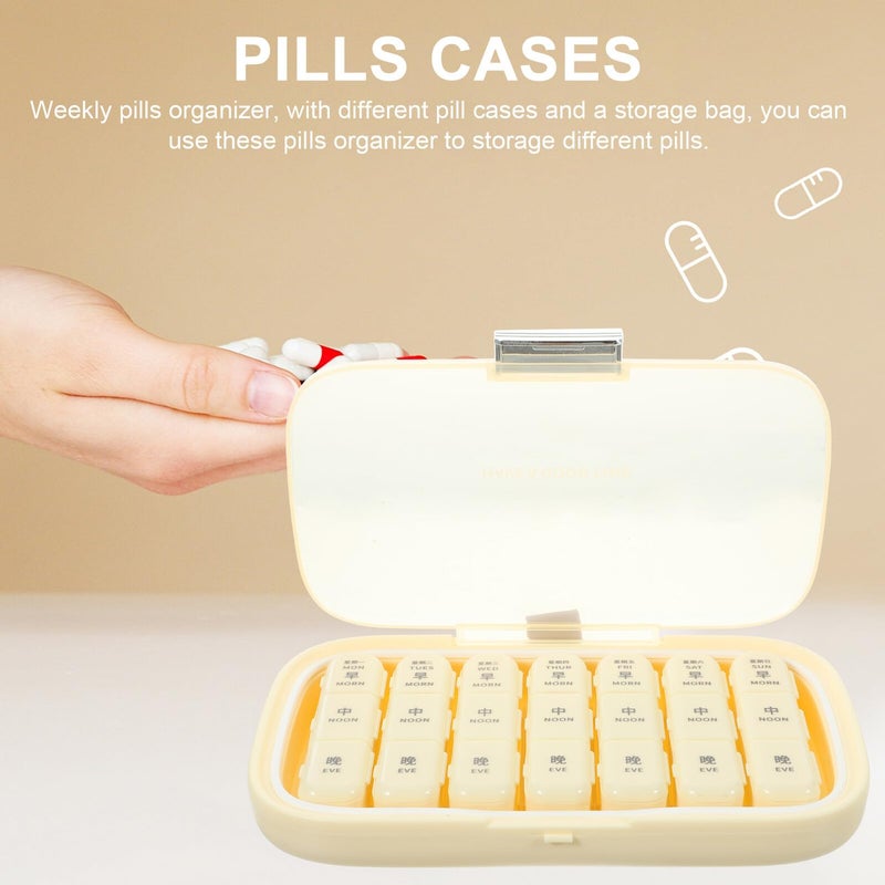 Large Portable Pill Organizer with Tight Closure Travel Medicine Case for Daily Supplements - Image 5