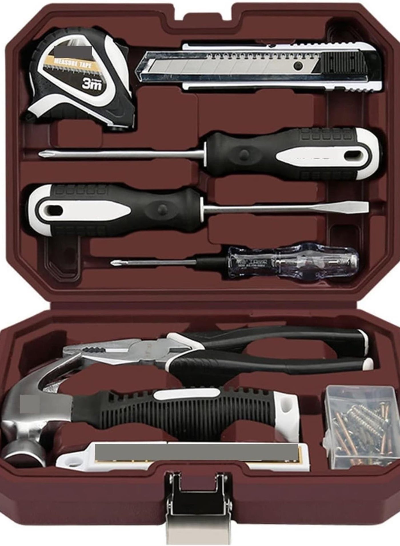 Tool Box 10Pcs/28Pcs Mechanical Workshop Tools Set Home Repair Multi-tool Hand Tool Boxes Hardware Combination Kits for Metal Woodworking (Color : NRD105066 28Pcs) (Nrd105048 10pcs