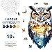 Purdicra Wooden Jigsaw Puzzles Forest Owl Wooden Puzzles for Adults with Unique Shape Adult Jigsaw Puzzle Birthday Gifts for Adults 133x8 170pcs - Image 4