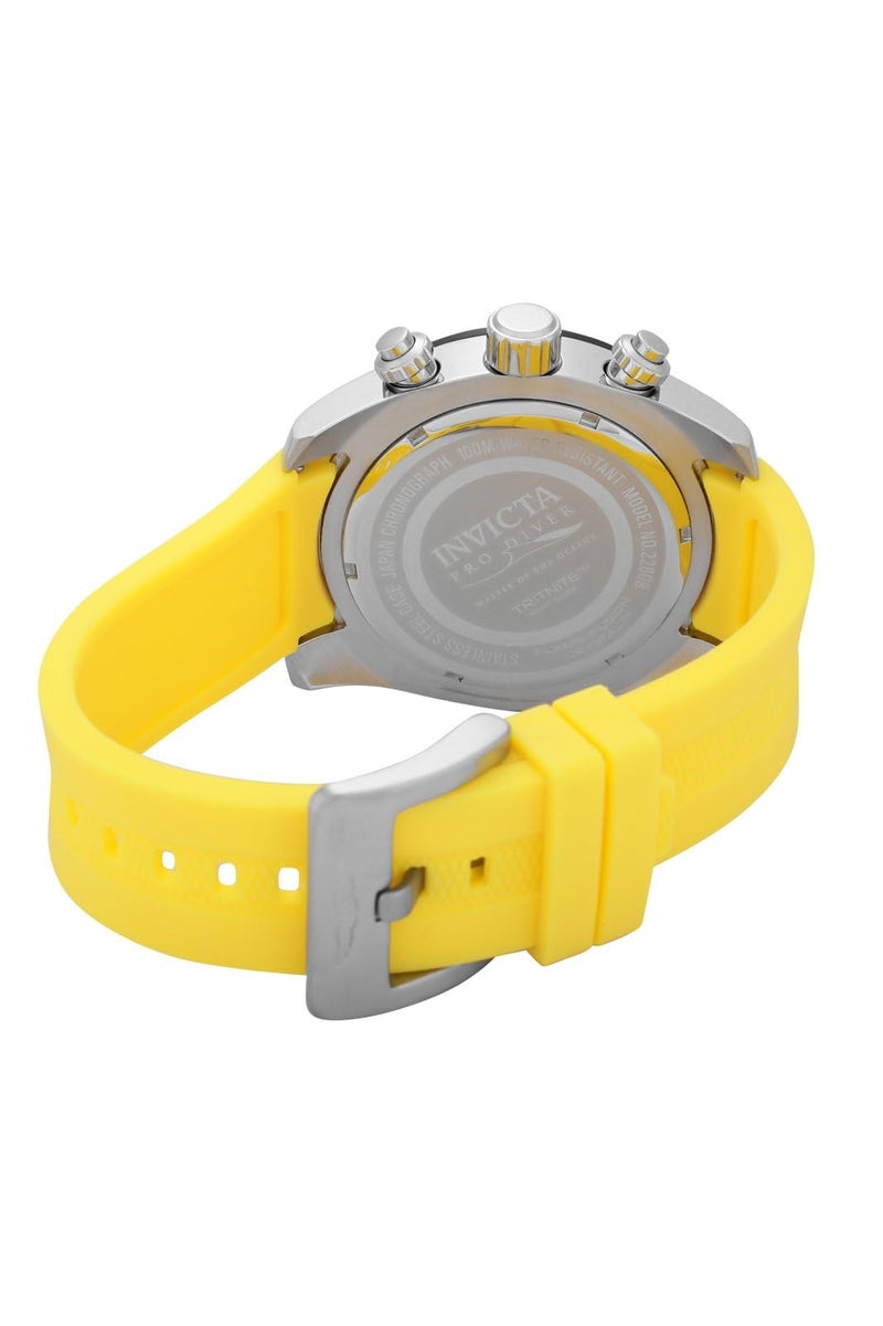 Invicta ساعة إنفيكتا للرجال 22808 برو دايفر بعرض تناظري كوارتز صفراء - Image 3