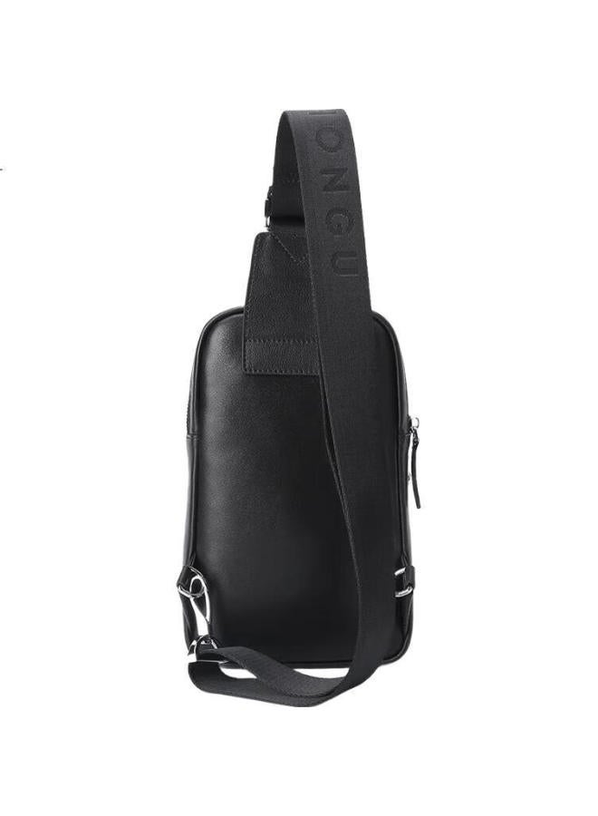 Hongu Men'S Top Layer Cowhide Chest Bag Fashion Casual Simple Crossbody Bag Trendy Backpack Men Father'S Day Gift - Image 1