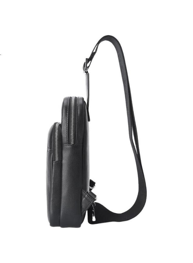 Hongu Men'S Top Layer Cowhide Chest Bag Fashion Casual Simple Crossbody Bag Trendy Backpack Men Father'S Day Gift - Image 2