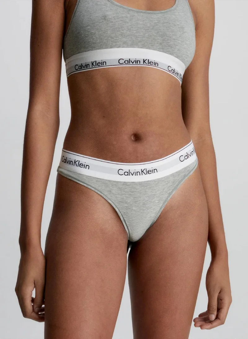 Calvin Klein GREY HEATHER Thong - Modern Cotton for Women | Best Price UAE