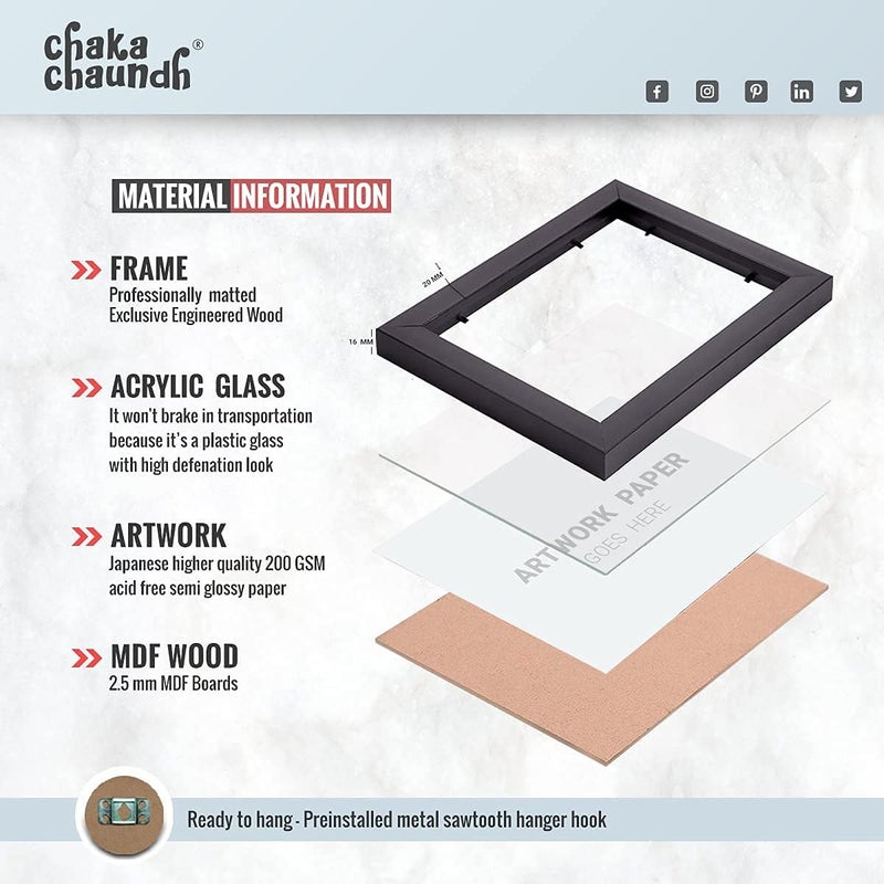 Chaka Chaundh Restaurant Quotes Wall Frames Set - Image 5