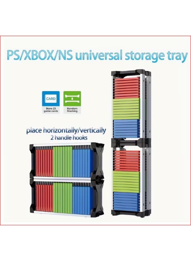 Universal Game Storage Organizer for PS / Xbox / Nintendo – Holds 23 Games, Vertical & Horizontal Design - Image 1