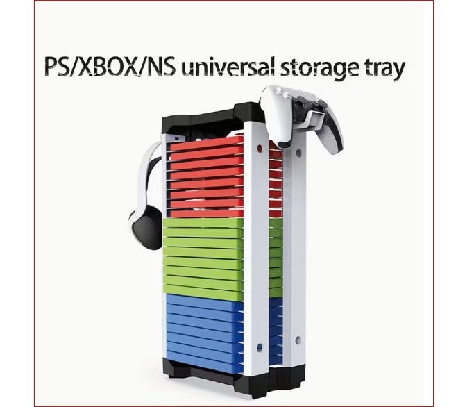 Universal Game Storage Organizer for PS / Xbox / Nintendo – Holds 23 Games, Vertical & Horizontal Design - Image 2