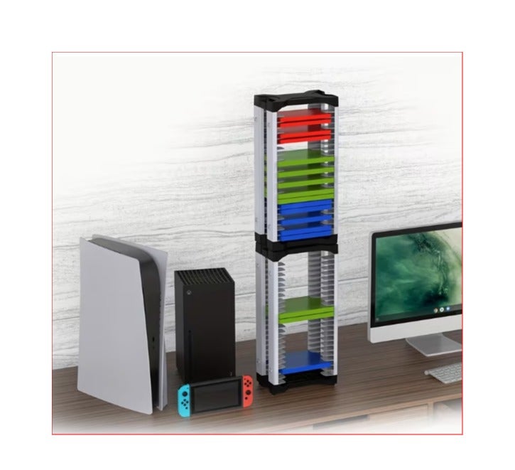 Universal Game Storage Organizer for PS / Xbox / Nintendo – Holds 23 Games, Vertical & Horizontal Design - Image 5
