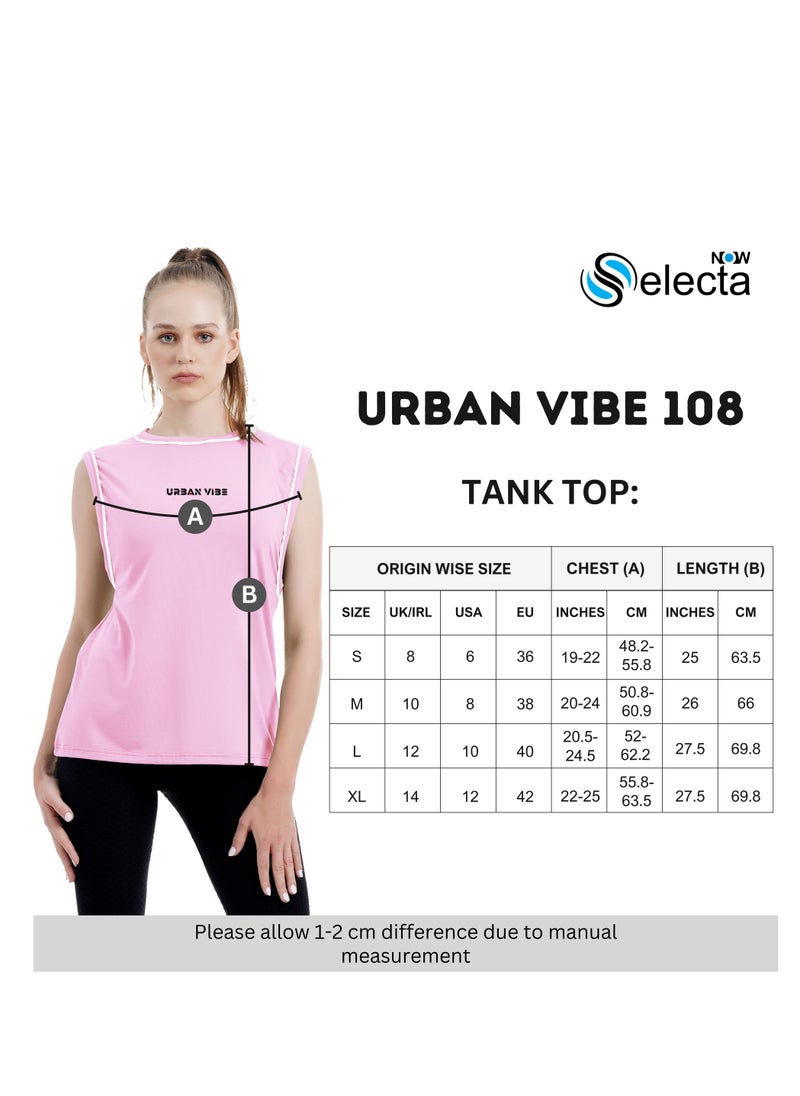 Selecta Now - Ladies Sleeveless Cotton T-Shirt Red Breathable Contrast Piping Tank Top Soft Stretchable Women’s T Shirt - Image 1