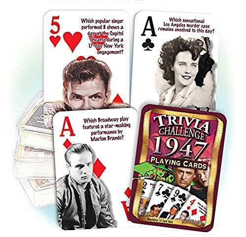 Flickback 1947 Trivia Playing Cards Great Birthday - Image 1