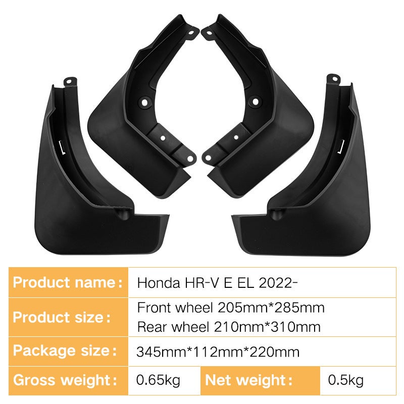Suitable For Honda Hrv E El 2022 Low-Profile Car Mudguard Hr-V Soft Mudguard - Image 3