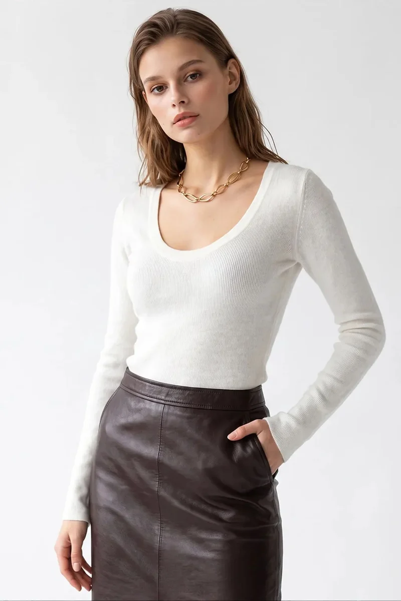 Mixray MIXRAY Women’s Viscose Blend Cashmere Sweater