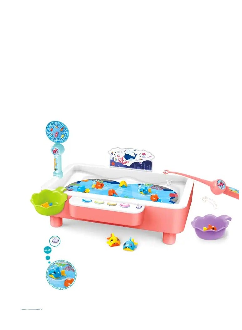 Fishing Tabletop Water Fishing Game with Hook - Fun Educational Game for All Ages with Colorful Pieces - Image 1