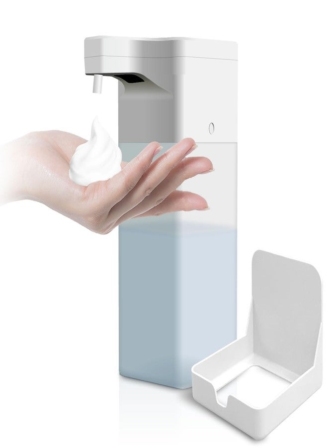 PolyGens 23oz 5-Level Adjustment Automatic Foaming Soap Dispenser Touchless Hand Soap Dispenser for Home/Commercial use, Countertop/Wall Mounted Soap Dispenser Set for Bathroom,Kitchen, White,New - Image 1