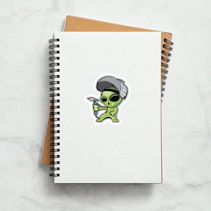 3 Inch Multicolor Alien Welder PVC Sticker For Laptops Skateboards Industrial Vibe - Image 3
