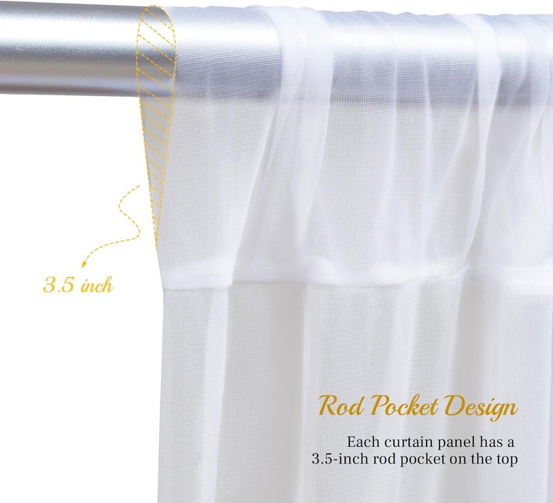 Lazybeee Elegant Net Backdrop Cloth | Net Curtain for Decoration Perfect, Festive, Anniversary Valentines Day | Canopy Net | Lightweight, Durable, Easy to Hang | Ideal for Photography & Events (White) - Image 3