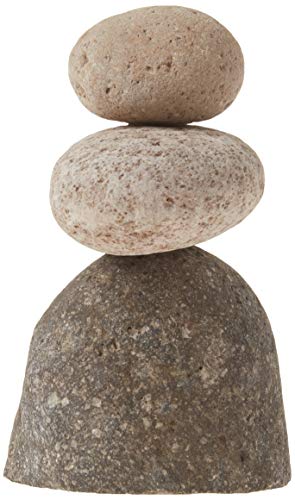 Ancient Graffiti 3-Stone Natural River Stone Cairn, Gray - Image 4