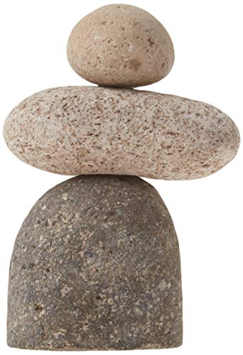 Ancient Graffiti 3-Stone Natural River Stone Cairn, Gray - Image 1