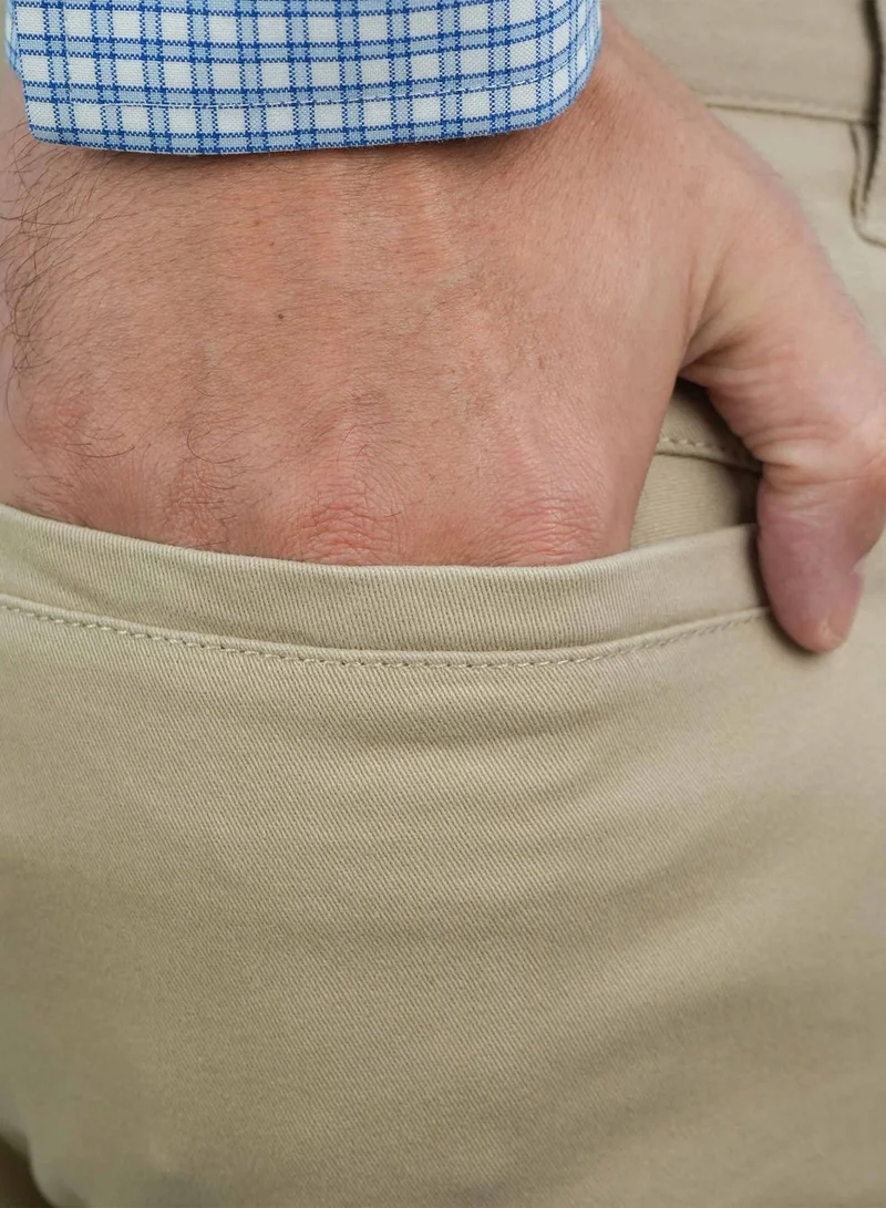 GIORDANO  Men's Khaki Pants: Skinny Tapered Fit, Cotton Stretch for Men | Best Price UAE