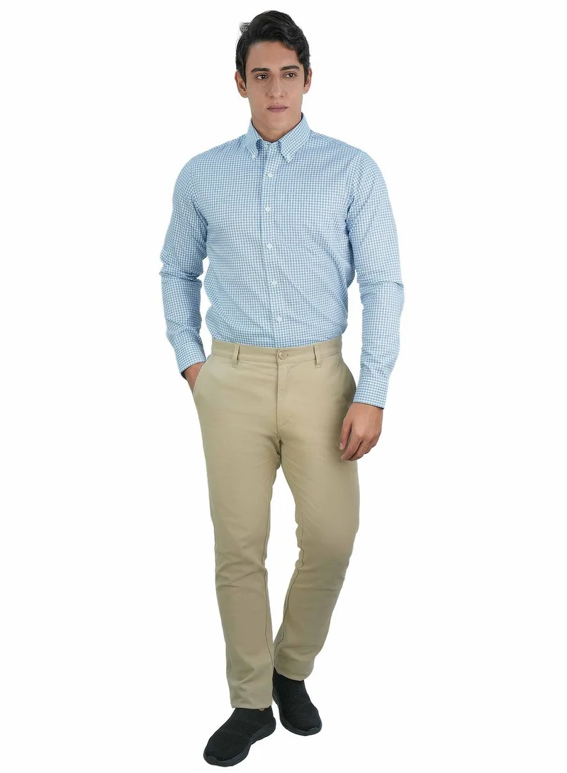 GIORDANO Men's Khaki Pants: Skinny Tapered Fit, Cotton Stretch