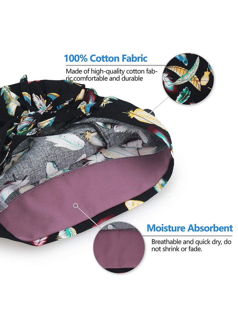 SYOSI Adjustable Working Cap with on Long Hair Sweatband Cotton Ponytail Holder Tie Back Hats for Women  Men One Size - Image 4