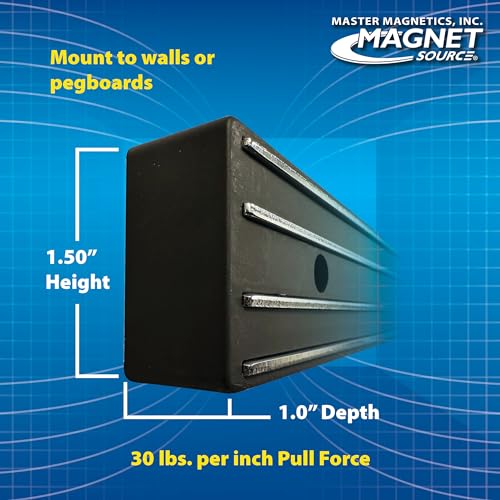 Master Magnetics Magnetic Tool Holder with Screw Mount - 12" Wide, 30 lb per inch, Black, 07579 - Image 4