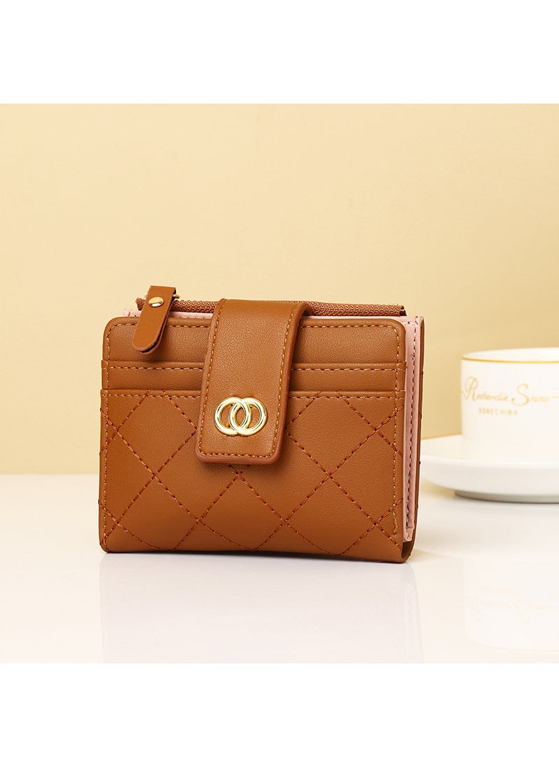 Generic - 2024 New Womens Embroidered Wallet Dark brown - Image 1