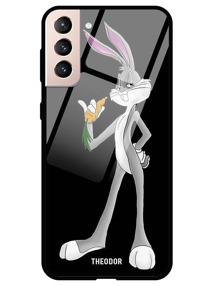 Theodor Protective Tempered Glass Case Cover Samsung Galaxy S21  Rabbit - Image 1