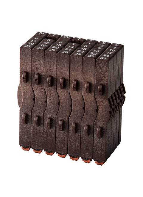 Grj5Ace Rubber Stamp Connected Numbers Stamp Perpetual Calendar English