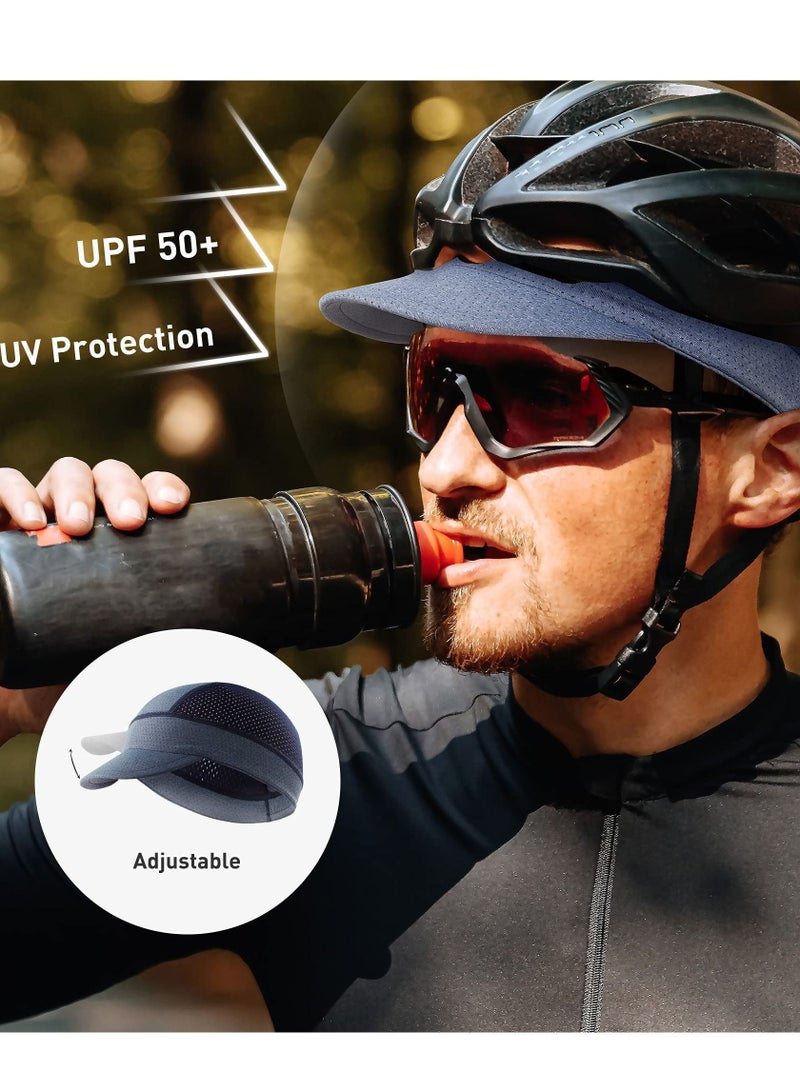 واي آند دي Cycling Cap, Cap Under Helmet, with Visor Summer Sun Hat, Helmet Liner for Men and Women - Moisture Wicking - Image 3