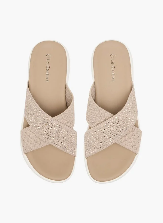 لو كونفورت صنادل بحزام متقاطع مزخرف