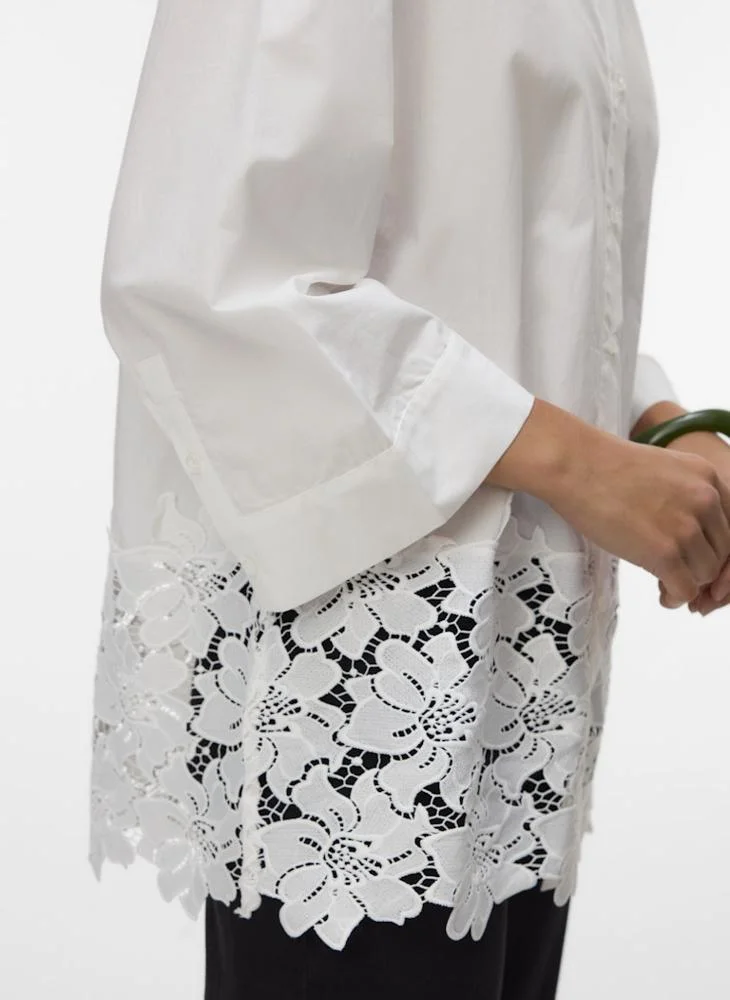 Vero Moda  Regular Fit 3/4 Sleeve Woven Shirt for Women | Best Price UAE