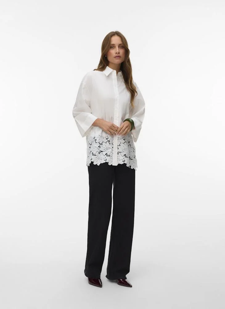 Vero Moda  Regular Fit 3/4 Sleeve Woven Shirt for Women | Best Price UAE