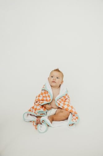 Copper Pearl Premium Knit Hooded Bath Towel Mickey Mouse Check - Image 3