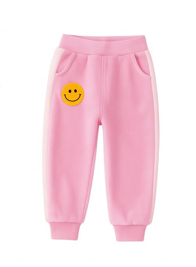 Bold N Elegant 3d Happy Smile Face Cartoon Winter Warm Hoodied Jacket Sweatshirt and Pajamas 3 Pc Layering Party Clothing Set for Infant Toddler Kids (Pink, 12-18 Months) - Image 4