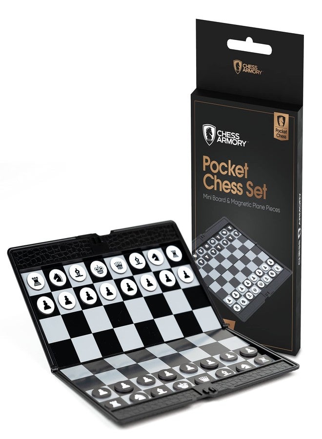 Chess Armory Pocket Chess Set - Portable Mini Chess Set for Adults and Youth - Mini Chess Board to Take Anywhere for an Unforgettable, Mind-Sharpening Chess Game - Image 1