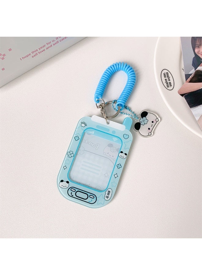 NIBEMINENT 1 - Piece Cartoon Graffiti Kpop Photo Card Holder Pendant Key Chain ID Badge Holder ID Card Holder Photo Card Protector for School ID Office ID Access Card for Women Girls - Image 1