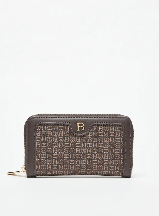 فلورا بيلا من شو إكسبرس All-Over Logo Print Zip Around Wallet