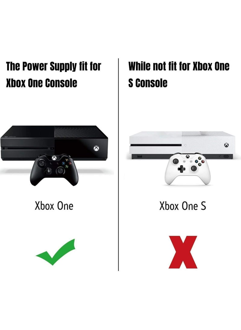 Generic - وحدة تزويد الطاقة لجهاز Xbox One، شاحن بديل لكابل إمداد الطاقة لمحول التيار المتردد، كابل طاقة تيار متردد متوافق مع Microsoft Xbox One، كابل تيار متردد بجهد 100-240 فولت - Image 1