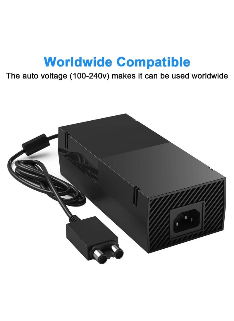 Generic - وحدة تزويد الطاقة لجهاز Xbox One، شاحن بديل لكابل إمداد الطاقة لمحول التيار المتردد، كابل طاقة تيار متردد متوافق مع Microsoft Xbox One، كابل تيار متردد بجهد 100-240 فولت - Image 1