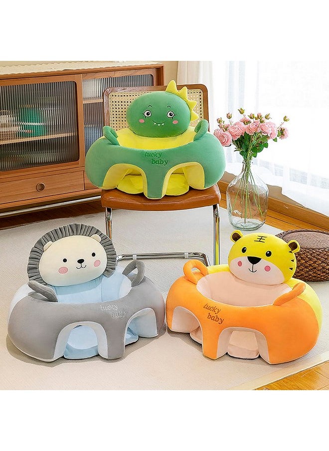 Ylucky - Baby Support Seat Sofa Cartoon Infant Sofa Cute Learning Sitting Chairs Baby Sit Up Chair Back Head Protector Baby Bouncer Infants Floor Seats (Gray Lion) - Image 1