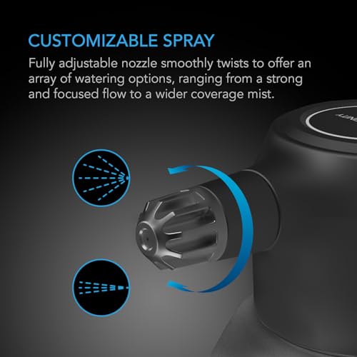 AC Infinity Automatic Sprayer, 2L Portable Electric Spray Bottle, USB Rechargeable with Adjustable Nozzle Spout for Plants Fertilizing Gardening and Cleaning (Graphite) - Image 3