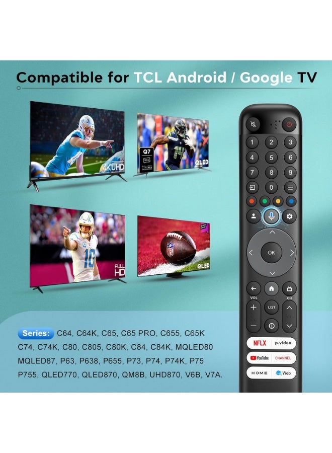 Remote House Universal-Voice-Remote-Control-for-TCL-Google-Smart-TV,Replacement Remote for TCL 4K QLED Google Smart TVs - Image 2