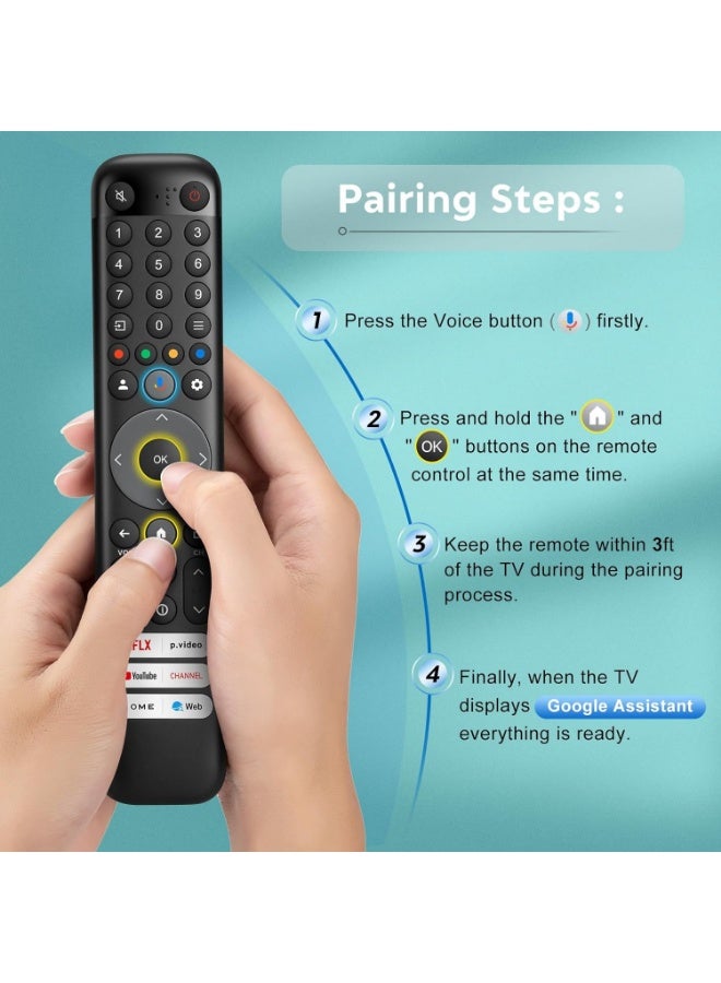 Remote House Universal-Voice-Remote-Control-for-TCL-Google-Smart-TV,Replacement Remote for TCL 4K QLED Google Smart TVs - Image 4