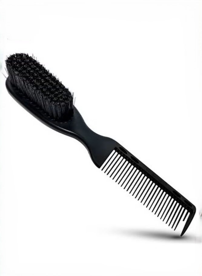 Generic Retro Beard Brush Electroplated Plastic Handle Hairdressing Tool for Men and Women  - Image 1