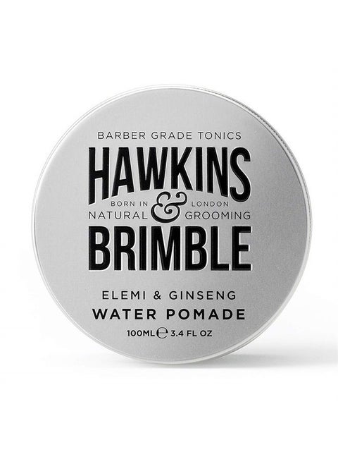 Mens Water Pomade 100ml/3.4 fl oz - H2O Based Hair Styling/Grooming | High Shine Firm Hold Allows for Restyling, Washes Out