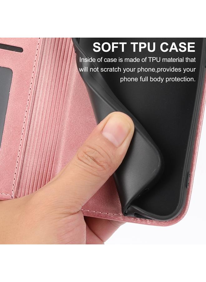 S-TOP Case For Realme 11 4G Cubic Grid Calf Texture Magnetic Leather Phone Case - Image 5