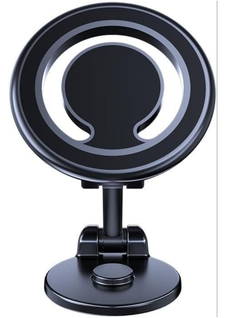 Alloy Folding Magnetic Phone Holder for Car 2023 Magnetic Phone Mount for Car [44 Strong Magnets] 360° Rotation Magnetic Universal Dashboard Cell Phone Holder Car Mount - Image 1