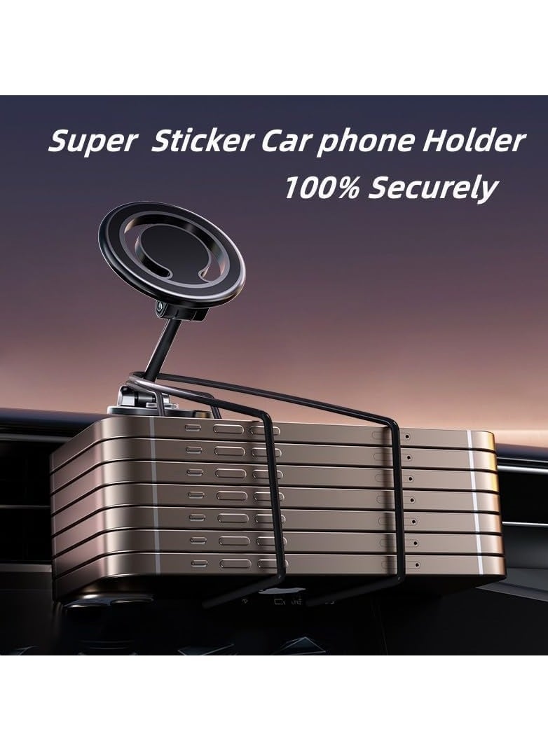 Alloy Folding Magnetic Phone Holder for Car 2023 Magnetic Phone Mount for Car [44 Strong Magnets] 360° Rotation Magnetic Universal Dashboard Cell Phone Holder Car Mount - Image 3