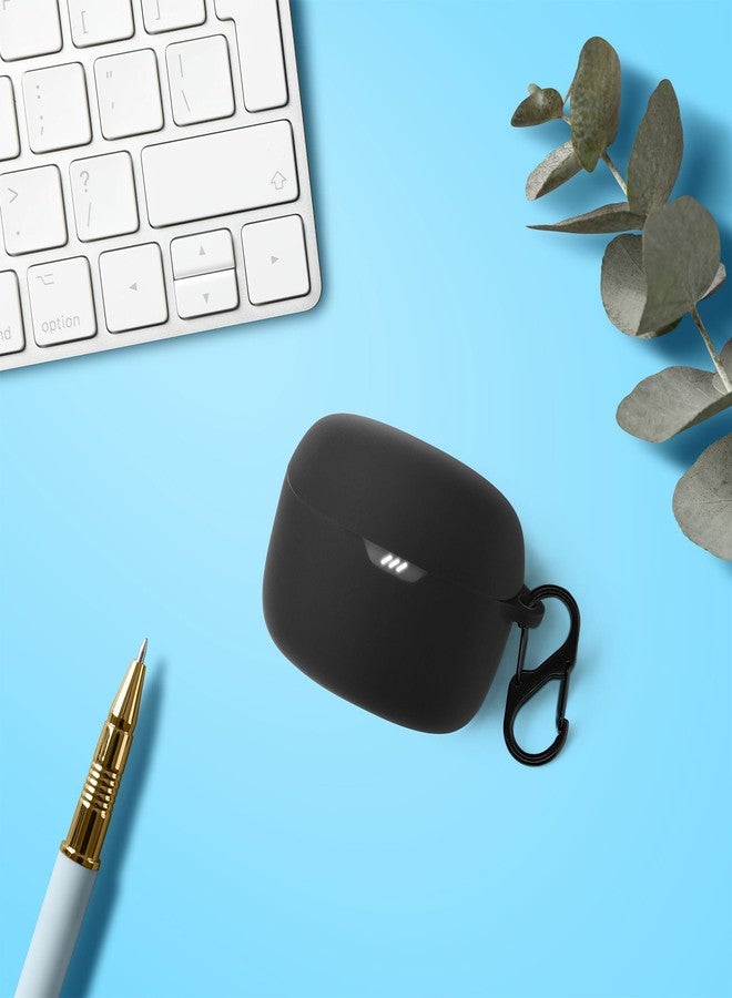 kwmobile حافظة كيو موبايل متوافقة مع علبة JBL Tune Buds - غطاء سيليكون لحامل سماعات الأذن - أسود - Image 3